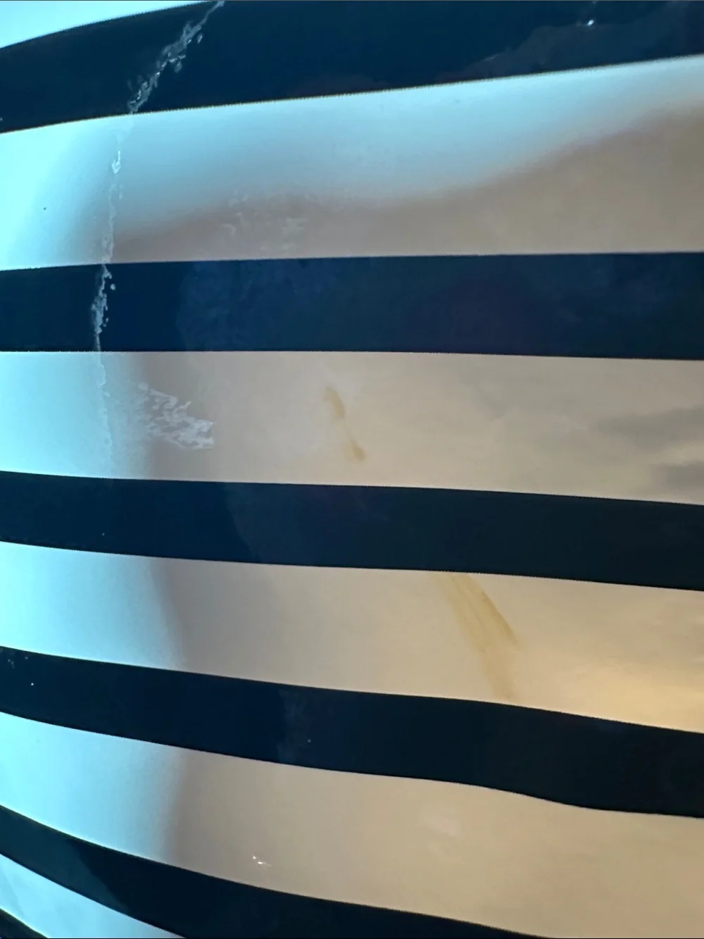 EUC kate ♠️ spade Black & White Striped Patent Satchel w/Matching Wallet ♠️